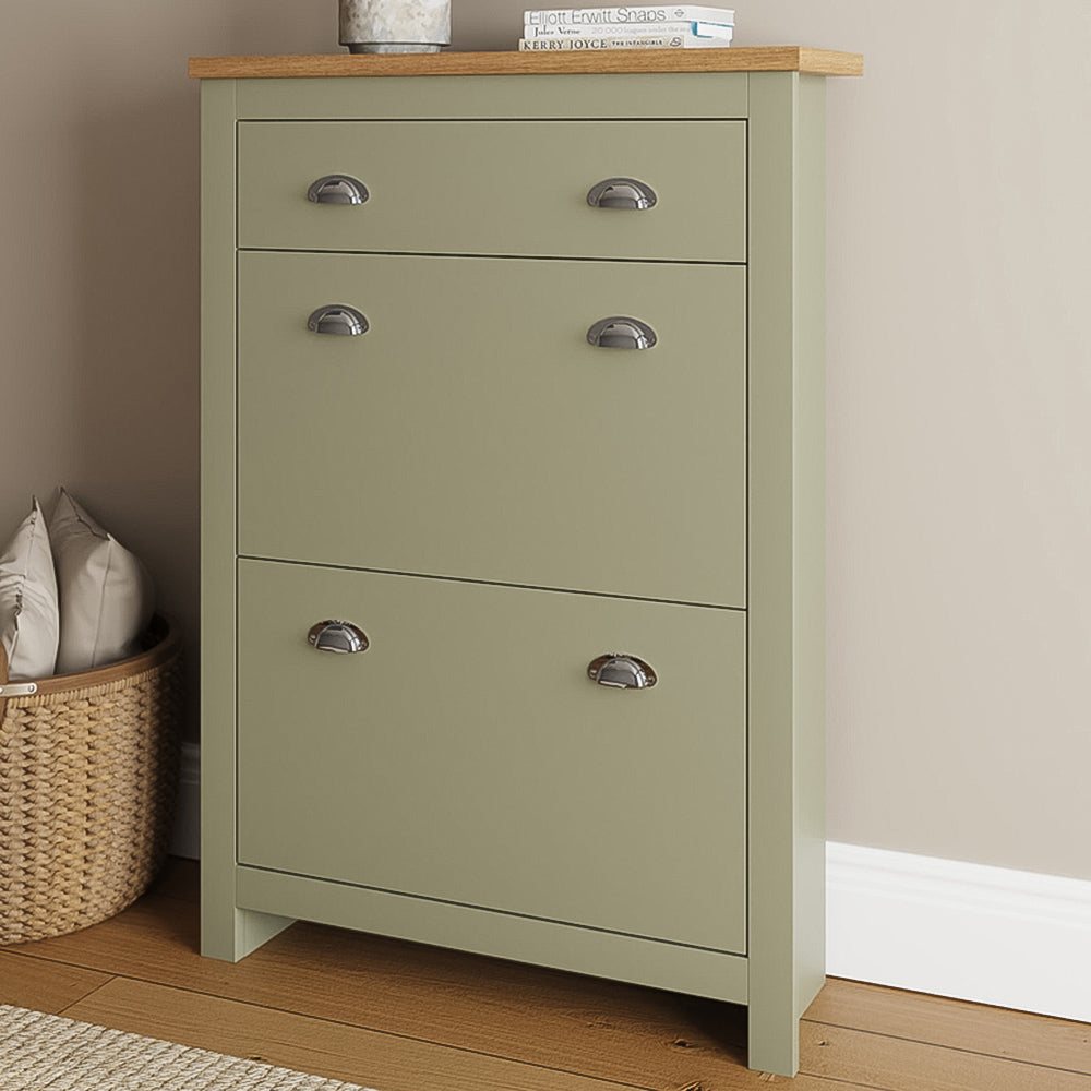 2 DOOR SINGLE DRAWER SHOE CABINET