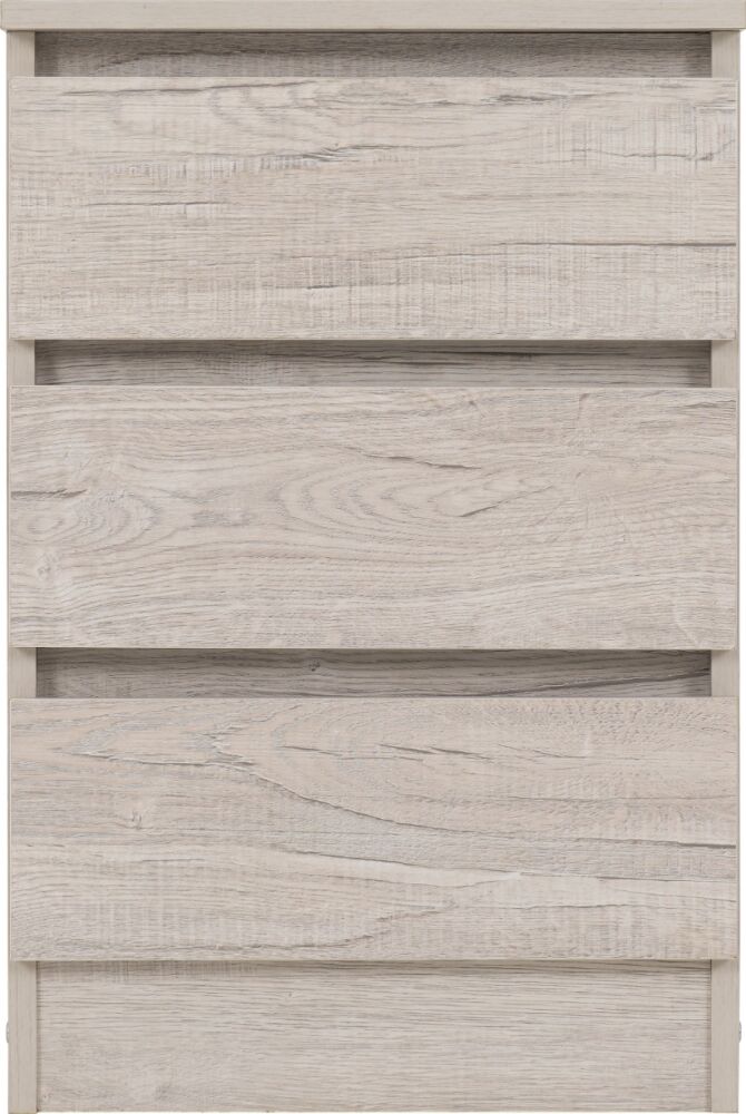 Malvern 3 Drawer Bedside - Urban Snow