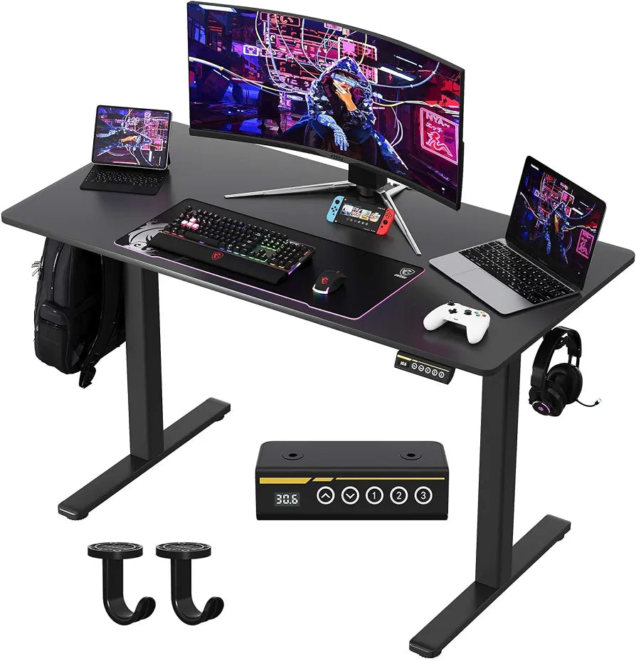 48 x 24 Inch Electric Standing Desk, 3 Memory Presets, Black