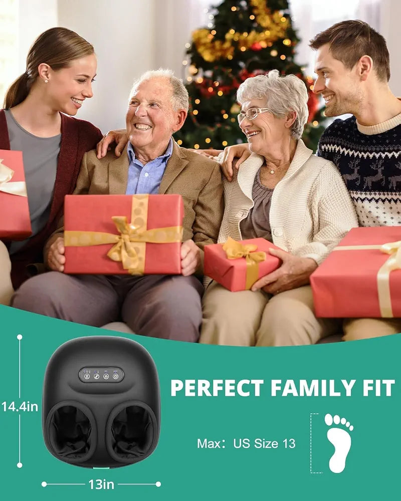 Medcursor Foot Massager Machine with Heat, Deep Kneading Air Compression Feet Massager, Shiatsu Foot Massage for Home or Office Use,Gifts for Women and Men 