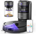 Robot Vacuum Cleaner with Mop, Bagless Robot Vacuum Cleaners UK with Self-Emptying, 10000Pa LiDAR Navigation Robotic Vacuum, Smart Mapping, Schedule, App/Alexa Control for Carpet/Pet Hair, Q20 Ultra