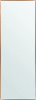 Rose Gold Metal Wall Mirror, 40 X 110 cm, Full Length Mirror, Aluminium Frame, Tempered Glass, Hangs Horizontally or Vertically