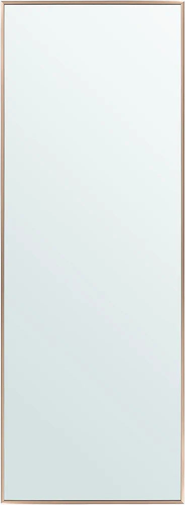 Rose Gold Metal Wall Mirror, 40 X 110 cm, Full Length Mirror, Aluminium Frame, Tempered Glass, Hangs Horizontally or Vertically