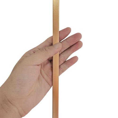sourcing map 3Pcs 2.9ft x 0.47" t Molding Floor Transition Strips, Aluminium Alloy Vinyl Flooring Gap Trim for Joining Laminate Planks Tiles Floor Gaps, Gold 2.9Ft x 0.47" Gold 3