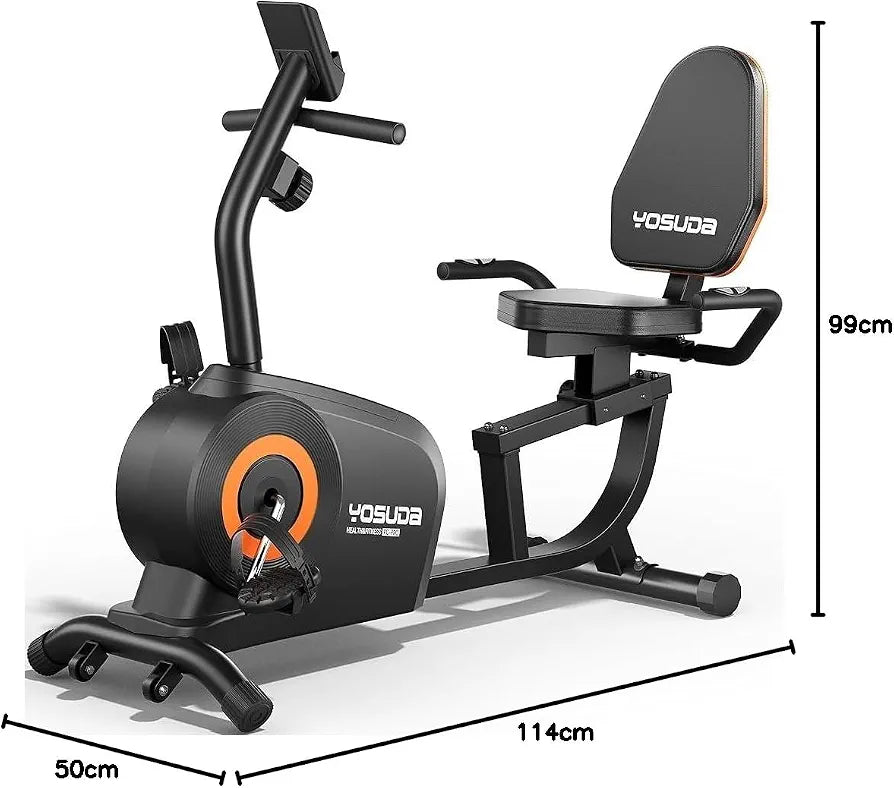 YOSUDA Recumbent Exercise Bike, 160kg, 16 Level Magnetic Resistance, APP