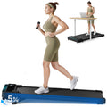 MERACH 2 IN 1 Walking Pad with 5% Incline, 2-6 km/h Treadmill for Home, 3.0HP Under Desk Treadmill, Walking Pad for Home and Office, Remote Control, Load Capacity up to 136 kg, LED Display, APP Black
