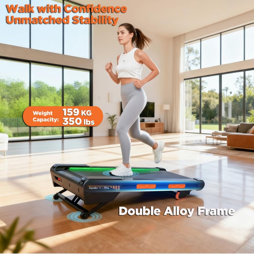Walking Pad treadmill with Wide Belt and Auto Incline