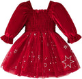 Winmany Neonate Natale Gonna di Pizzo Bambino Manica Lunga Velluto Tutu Vestito di Natale Principessa Abiti da Sposa