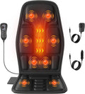 Vibration Back Massager for Chair with Heat, Chair Massager Pad with 8 Vibration, Seat Cushion for Seniors, Office Workers & Family, Fatigue & Pain Relief in Office & Home Use, Gift for Mom/Dad