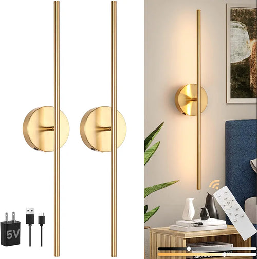 Wall Sconces,Battery Operated Wall Sconces Set of 2 7500mAh Endurance 100 Hours,3000K-6000K Dimmable LED Wireless Wall Light for Bathroom, Mirror, Living Room, Bedroom, Hallway