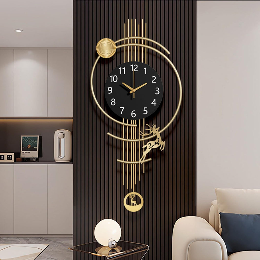 Large Wall Clocks for Living Room, Silent Non Ticking Battery Operated Oversized Modern Wall Clock