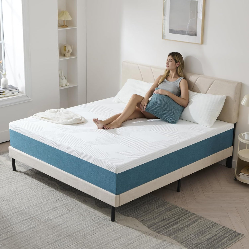 Hiimgo Super King Memory Foam Mattress 180x200x25cm,Medium Firm | 25CM Memory Foam, Breathable Medium Firm, Perfect for Body Support, Durable Super King(180x200x25cm)