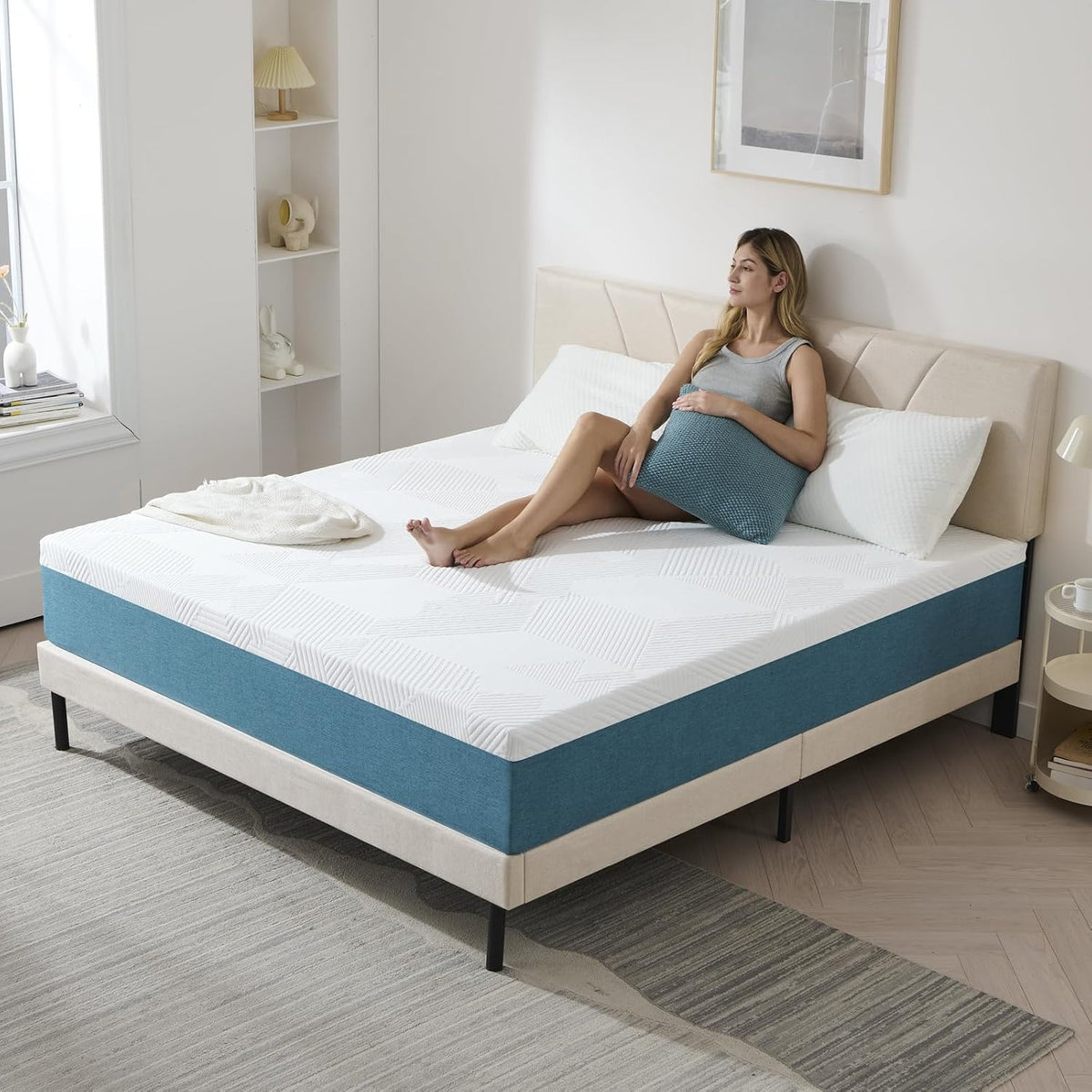 Hiimgo Super King Memory Foam Mattress 180x200x25cm,Medium Firm | 25CM Memory Foam, Breathable Medium Firm, Perfect for Body Support, Durable Super King(180x200x25cm)