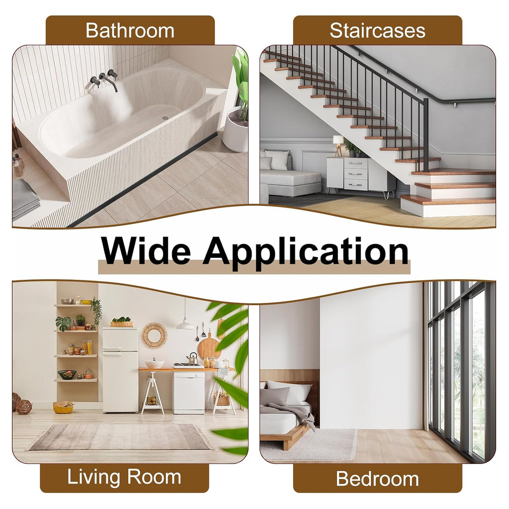 sourcing map 3Pcs 2.9ft x 0.47" t Molding Floor Transition Strips, Aluminium Alloy Vinyl Flooring Gap Trim for Joining Laminate Planks Tiles Floor Gaps, Gold 2.9Ft x 0.47" Gold 3