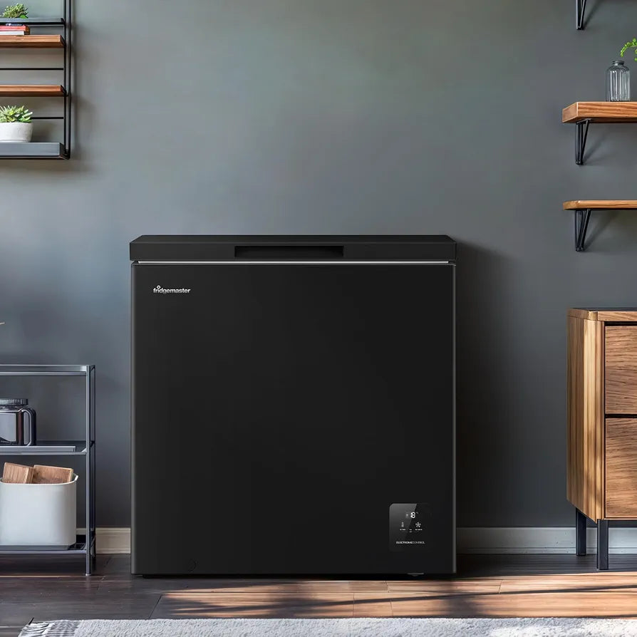 Fridgemaster MCF200EB 198L Chester Freezer 4 Star Freezer Rating - 55.9D x 78.7W x 85.8H cm Black - E Rated