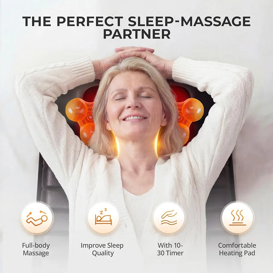 PU Leather Full Body Massage Mat with Heat, Without Foot Massager