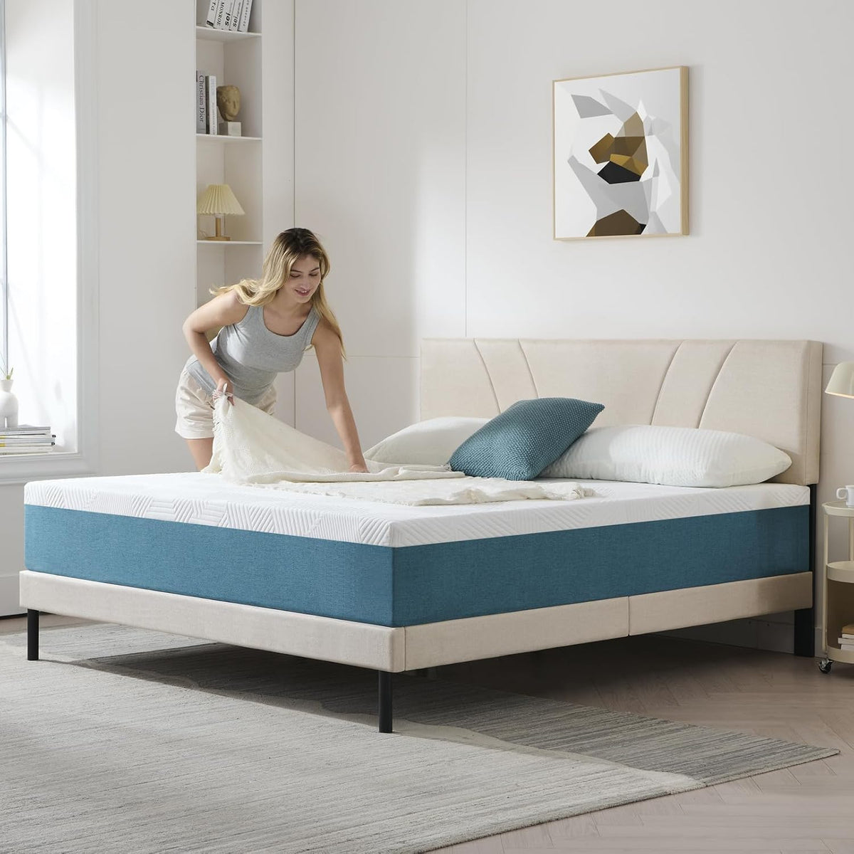 Hiimgo Super King Memory Foam Mattress 180x200x25cm,Medium Firm | 25CM Memory Foam, Breathable Medium Firm, Perfect for Body Support, Durable Super King(180x200x25cm)