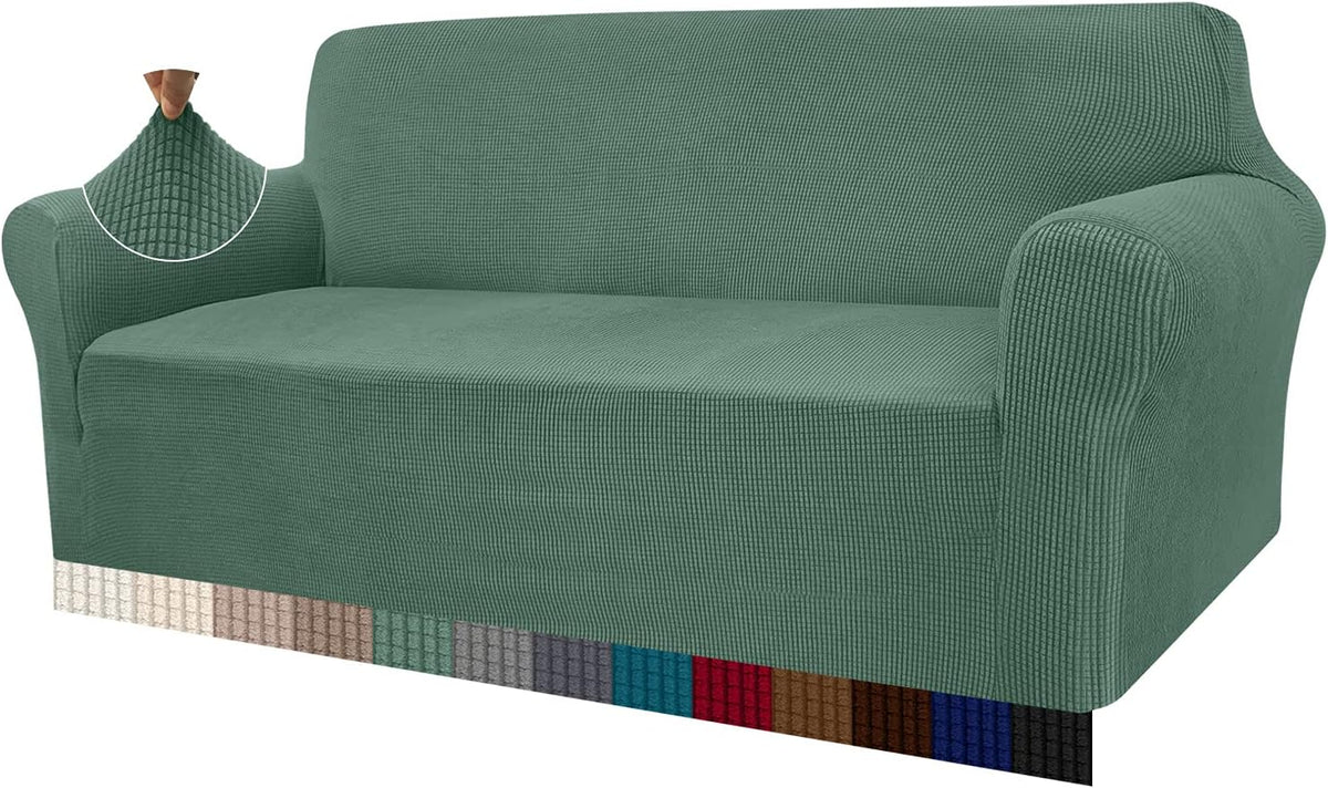 GRANBEST 3 Seater Stretch Sofa Cover – Super Soft Spandex, Khaki Green