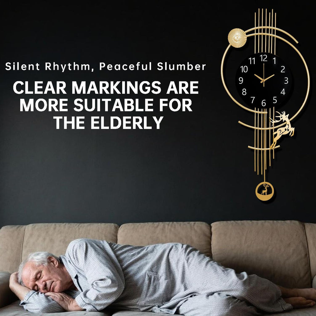 Large Wall Clocks for Living Room, Silent Non Ticking Battery Operated Oversized Modern Wall Clock
