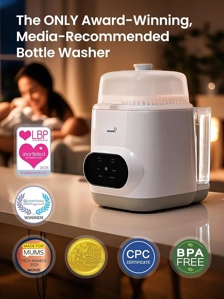 Grownsy EaseClean Bottle Washer All-in-One Washer and Steriliser and Dryer