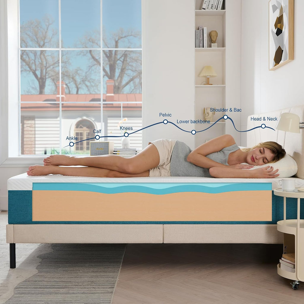 Hiimgo Super King Memory Foam Mattress 180x200x25cm,Medium Firm | 25CM Memory Foam, Breathable Medium Firm, Perfect for Body Support, Durable Super King(180x200x25cm)