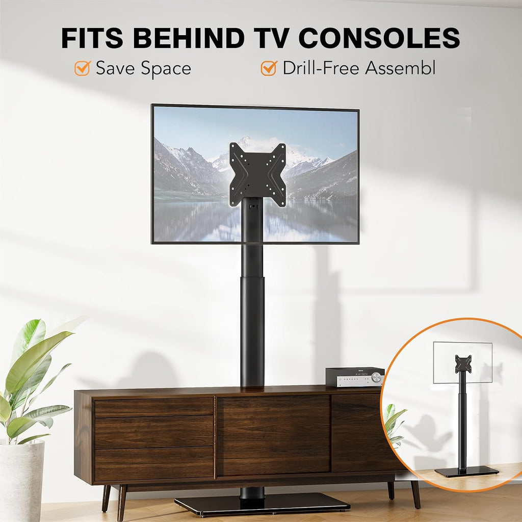 Universal Floor TV Stand with Swivel Mount for 19 to 43 inch LED LCD TV, Black HT1001BP