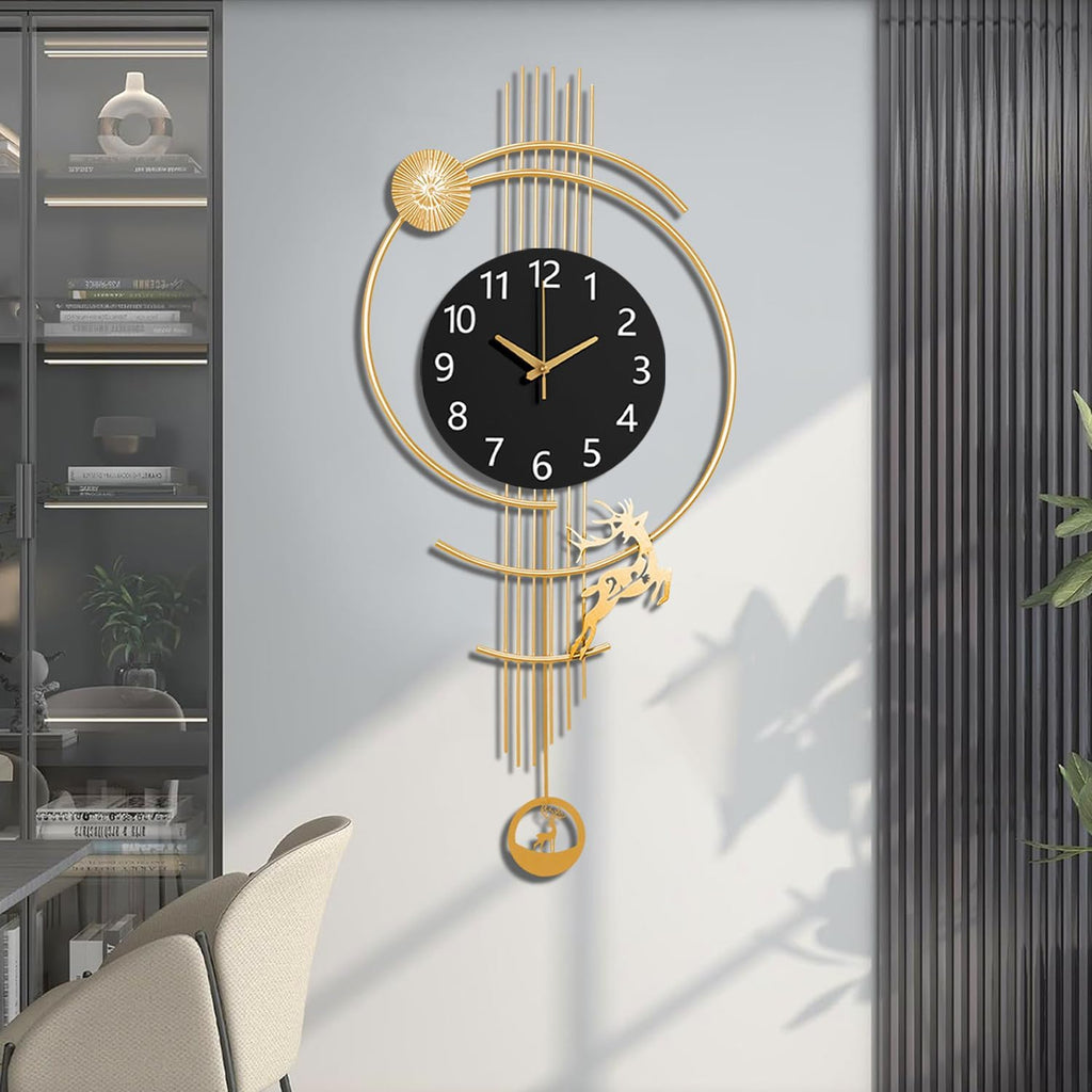 Large Wall Clocks for Living Room, Silent Non Ticking Battery Operated Oversized Modern Wall Clock