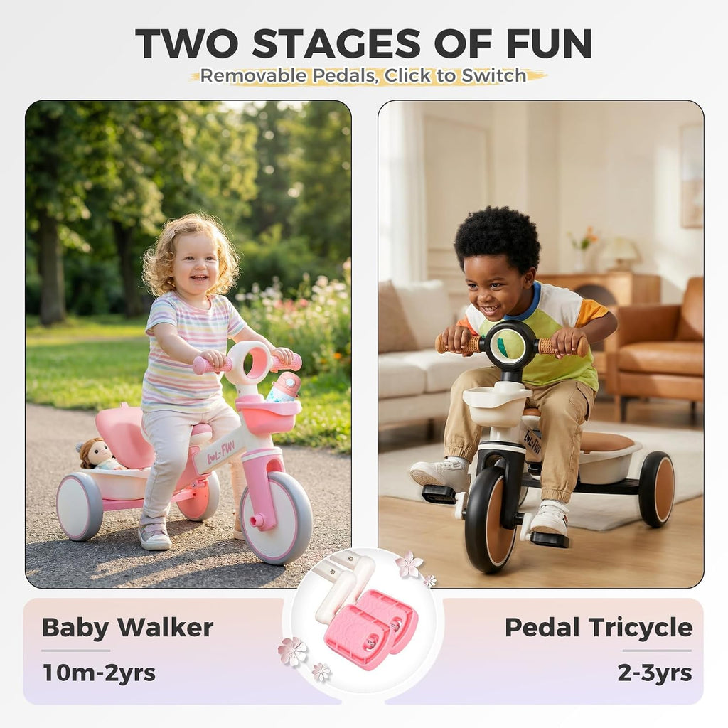LOL-FUN Toddler Tricycle 1-3 Year Old