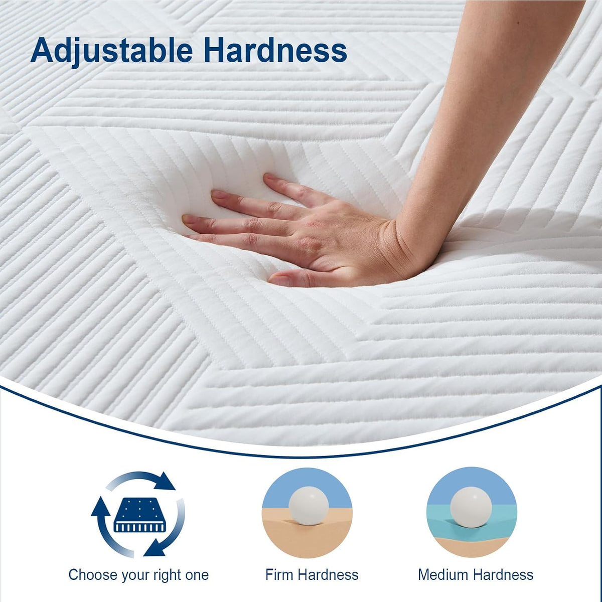 Hiimgo Super King Memory Foam Mattress 180x200x25cm,Medium Firm | 25CM Memory Foam, Breathable Medium Firm, Perfect for Body Support, Durable Super King(180x200x25cm)