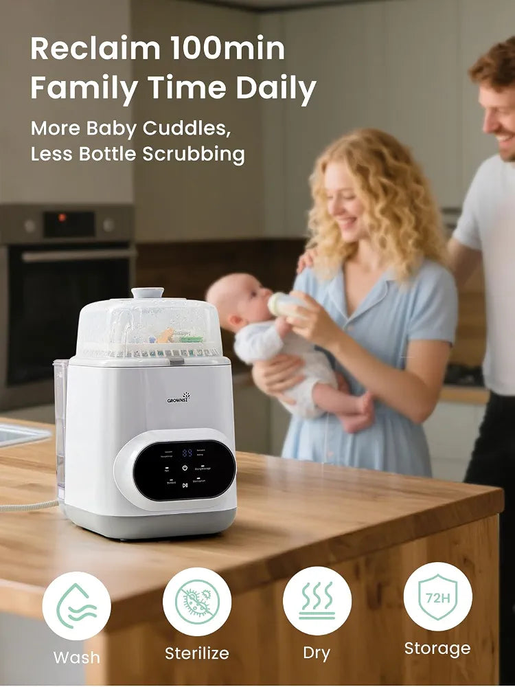 Grownsy EaseClean Bottle Washer All-in-One Washer and Steriliser and Dryer