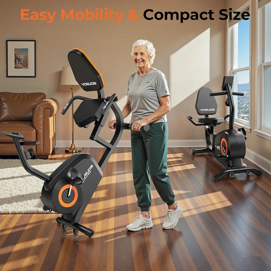 YOSUDA Recumbent Exercise Bike, 160kg, 16 Level Magnetic Resistance, APP