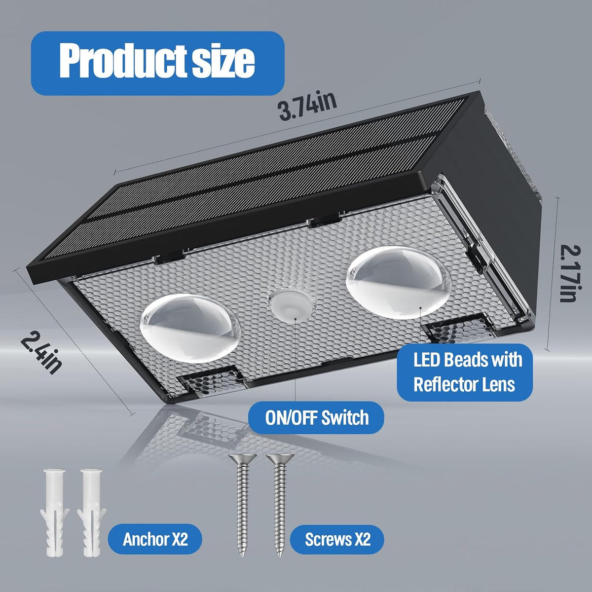 Solar Fence Lights,6 Pack Deck Light,Led Outdoor Lights 3000K/4500K/6000K+ RGB Up & Down Wall Lights Waterproof,Solar Powered Light for Backyard/Pool/Railing/Patio/Porch/Step Black Black 6 Pack