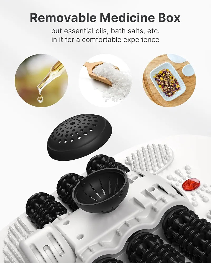 RENPHO Foot Spa and Massager with Heater,Foot Massager,Foot Bath,Deep Black