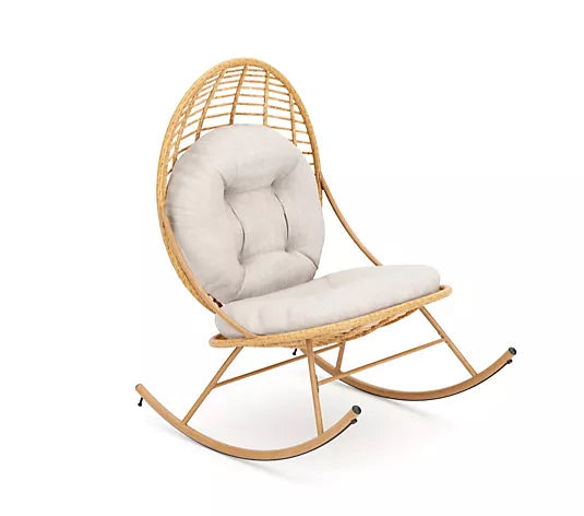 Garden Stories Woven Padded Rocker Chair