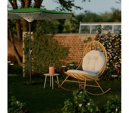 Garden Stories Woven Padded Rocker Chair