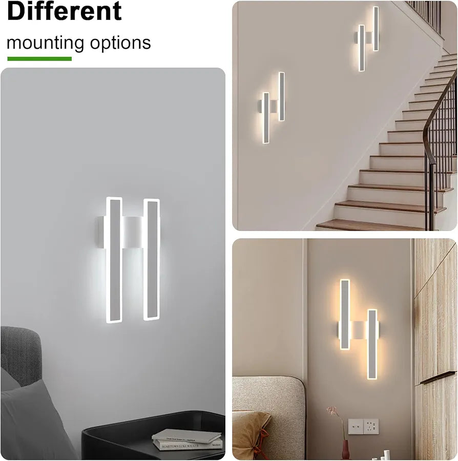 DELIPOP Indoor Led Wall Lights 32W 3600LM, 3 Adjustable Color Temperature