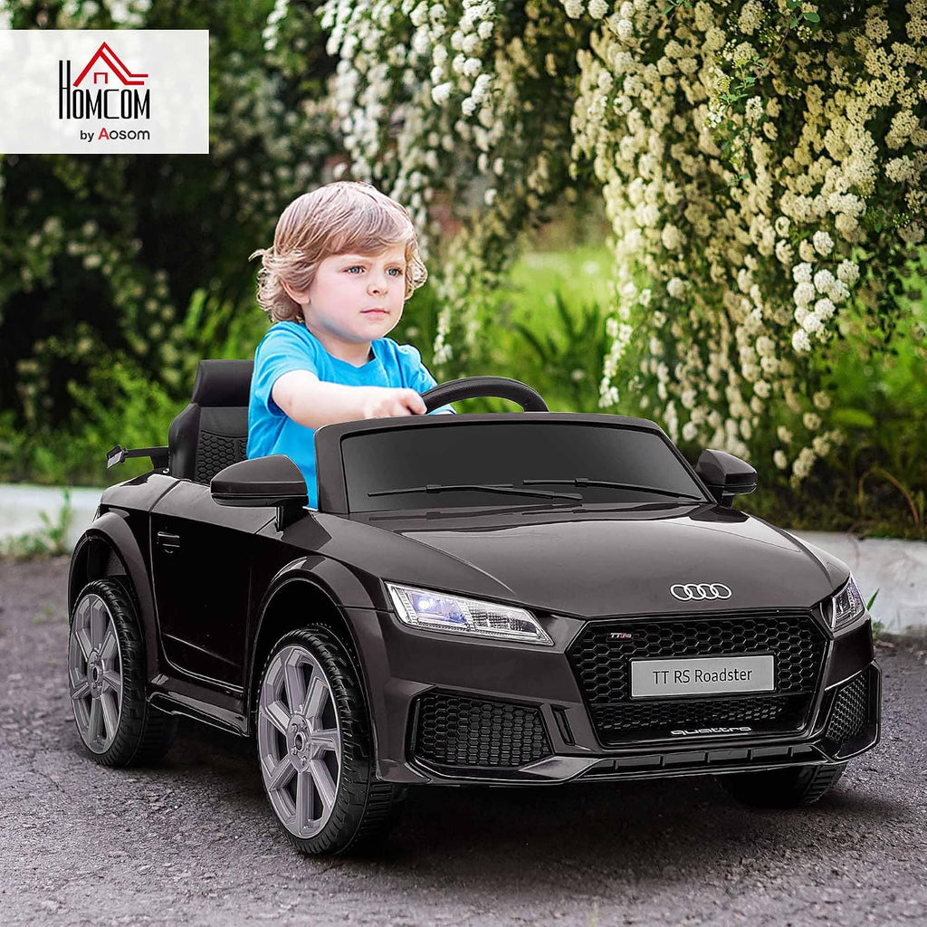 HOMCOM Audi TT RS Licensed 12V Kids' Electric Ride on Car for Kids Black