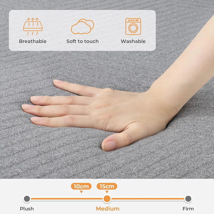 Vesgantti Folding Mattress Double 15CM Memory Foam Foldable Mattress