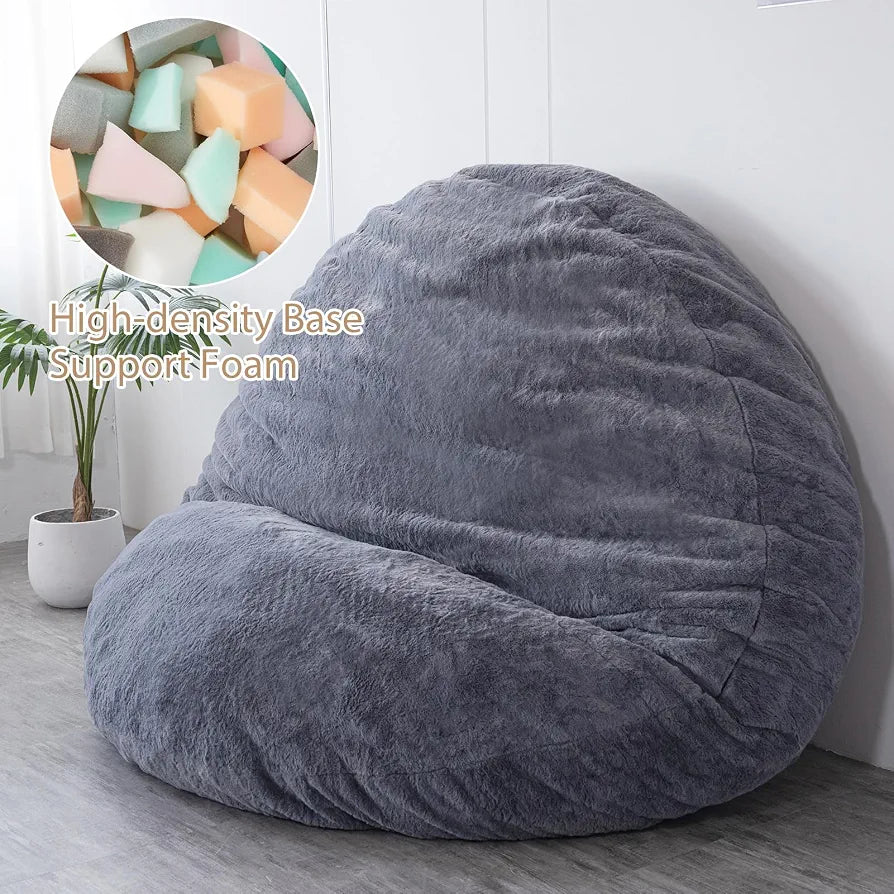 MAXYOYO Bean Bag Bed - Convertible Folds from Bean Bag Chair to Bed - Large Sofa with Plush Cover and Fluffy Filling Included for Adult, Guest 
