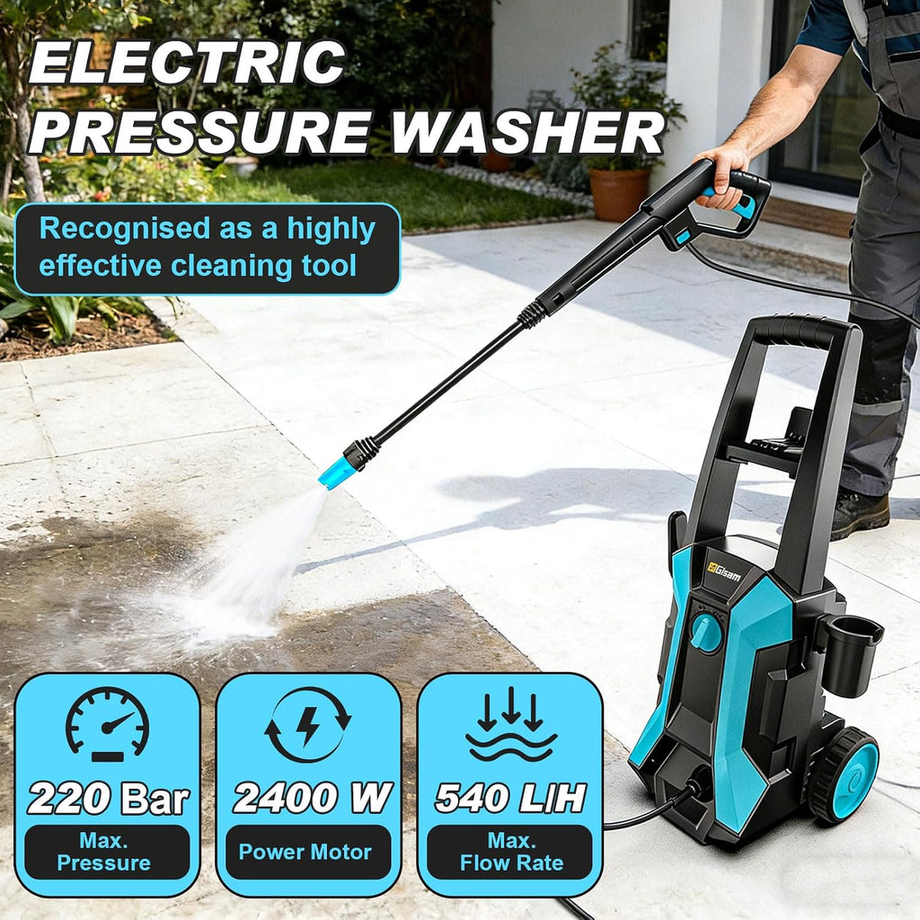 Pressure Washer, 2400W 220Bar 540L/H Electric Pressure Washers