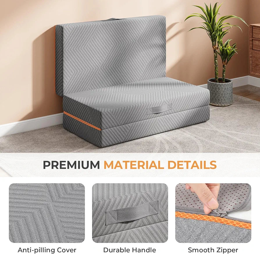 Vesgantti Folding Mattress Double 15CM Memory Foam Foldable Mattress