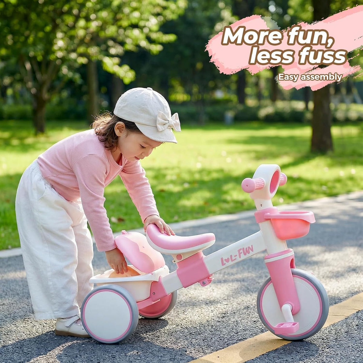 LOL-FUN Toddler Tricycle 1-3 Year Old