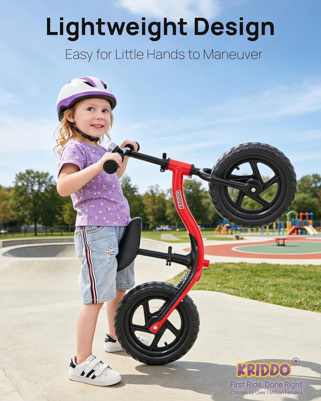 Toddler Balance Bike for 2-5 Year Olds with Training Footrest