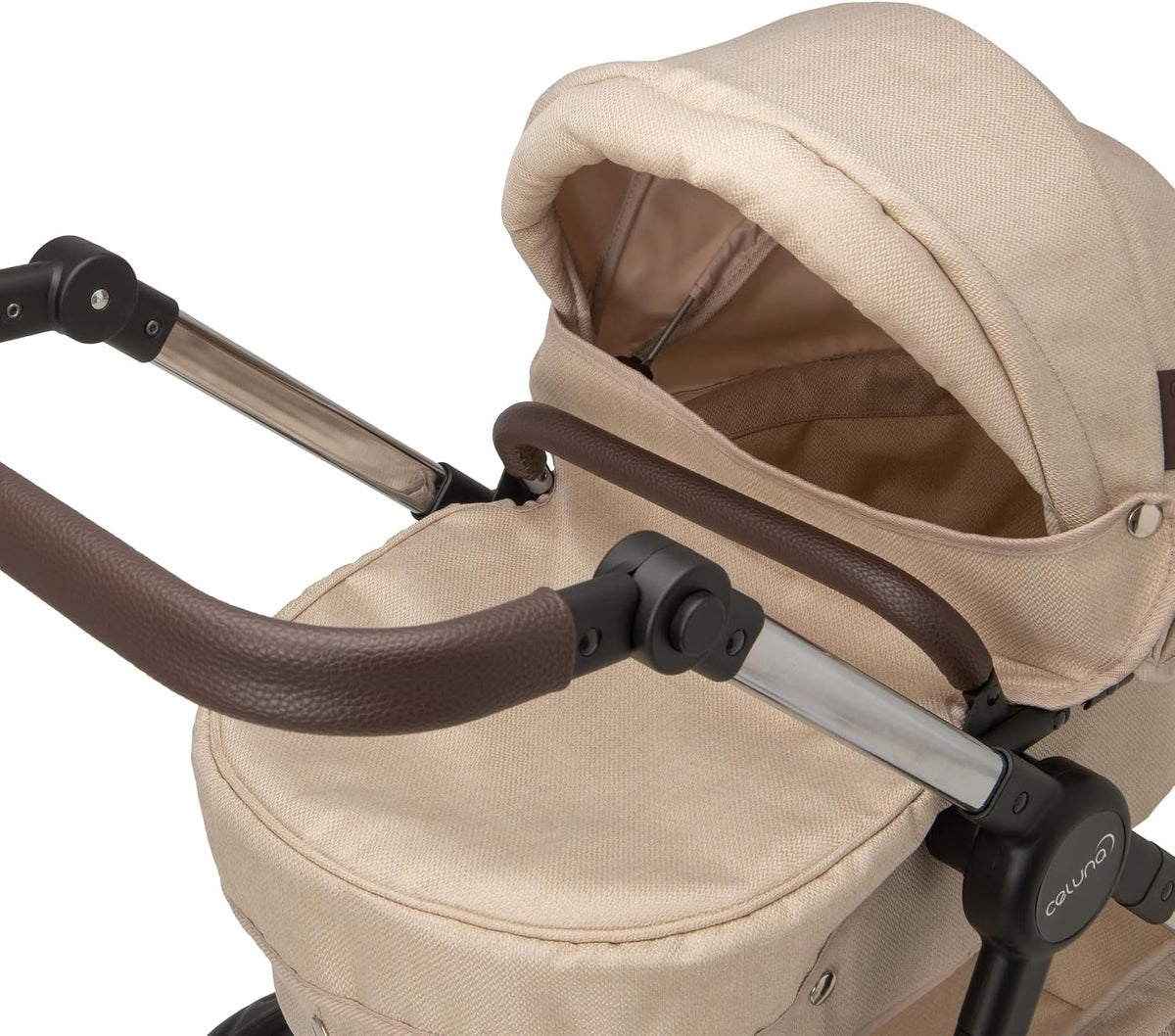 Celuna Premium Stone Dolls Travel System with 4 Pram Modes | Adjustable Handle 66.5–75cm | Foldable Dolls Pram & Pushchair