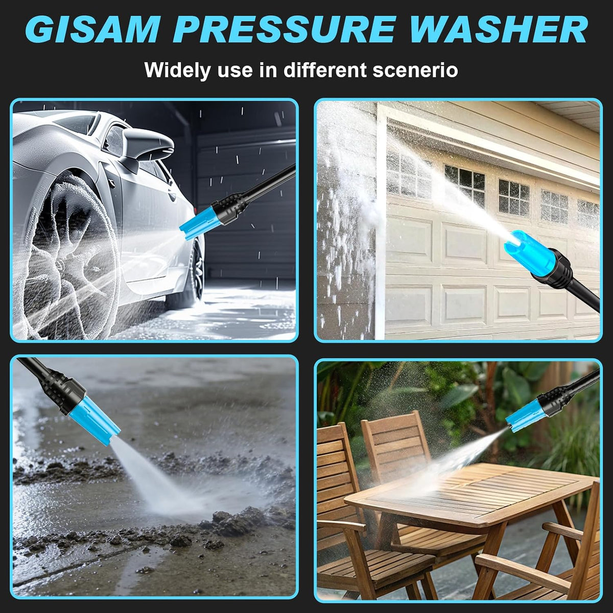Pressure Washer, 2400W 220Bar 540L/H Electric Pressure Washers