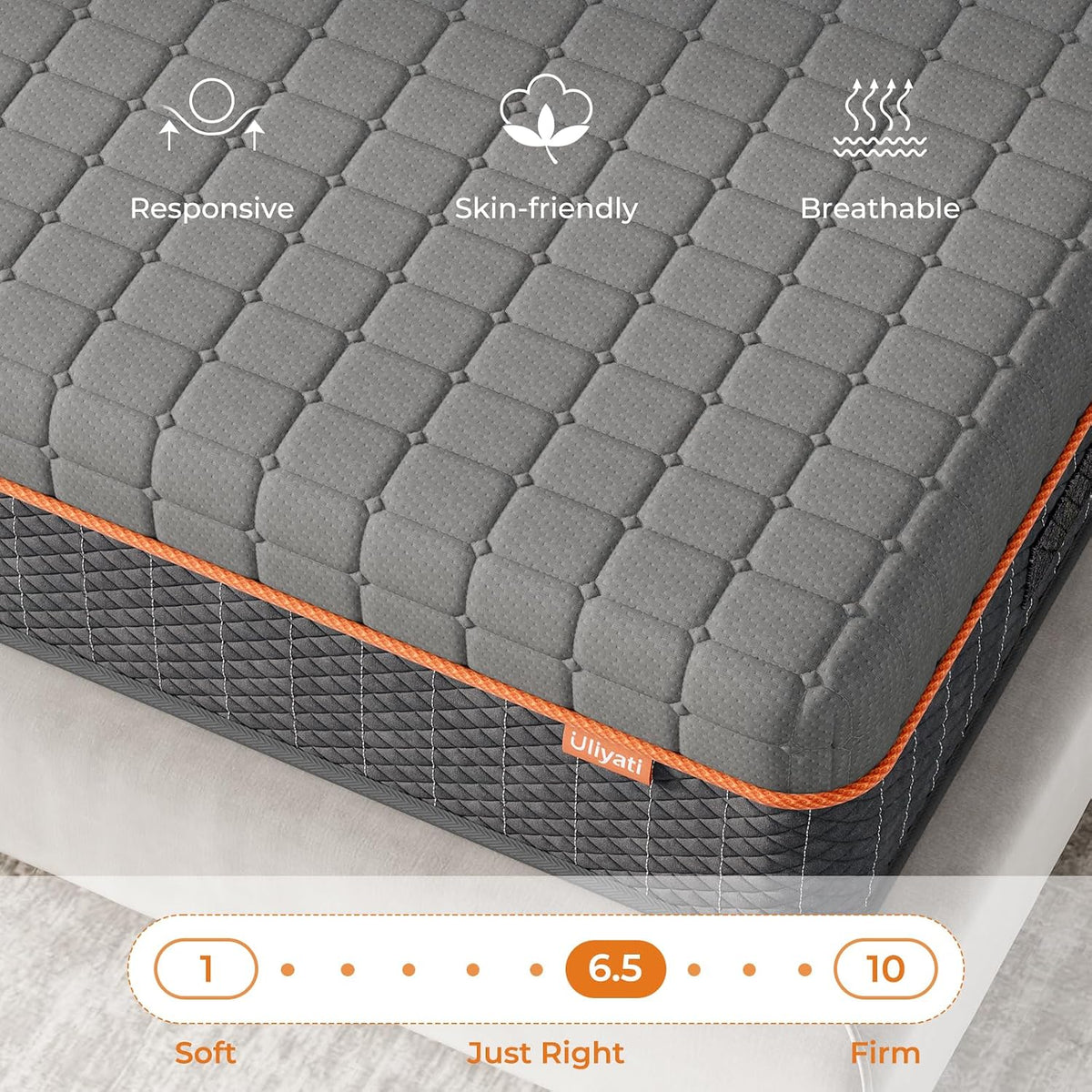 Uliyati Single Mattress Gel Memory Foam Mattress, Medium, 90x190×18CM | Breathable Mattress for Cool Sleep & Pressure Relief, Motion Isolation 18CM Single(90x190cm)
