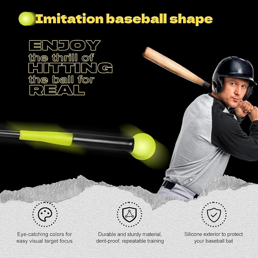 Hikeen Baseball Softball Swing Trainer, Baseball Training Equipment, Includes 5 Elasticity Bands Baseball/Softball Accessories for Hitting and Batting, Adjustable Height for All Ages Training