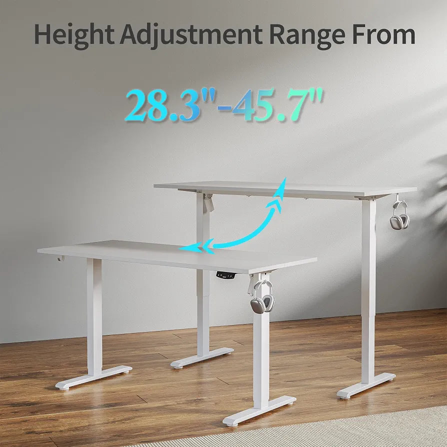 Agilestic 48 * 24 Inch Height Adjustable Electric Standing Desk, White