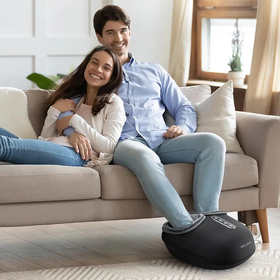 Medcursor Foot Massager Machine with Heat Function, Deep Kneading Massager, Multi-Level Settings & Adjustable Intensity for Home or Office Use 