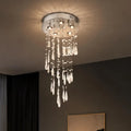 Spiral Raindrop Waterfall Crystal Chandelier Drop 88cm for High Ceilings